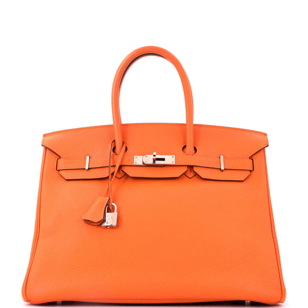 Hermes Birkin 35 Orange Togo with Palladium Hardware